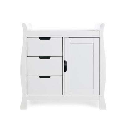 Bambinista-OBABY-Home-OBABY Stamford Sleigh Closed Changing Unit - White