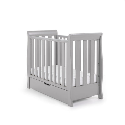 Bambinista-OBABY-Home-OBABY Stamford Space Saver Sleigh - Warm Grey