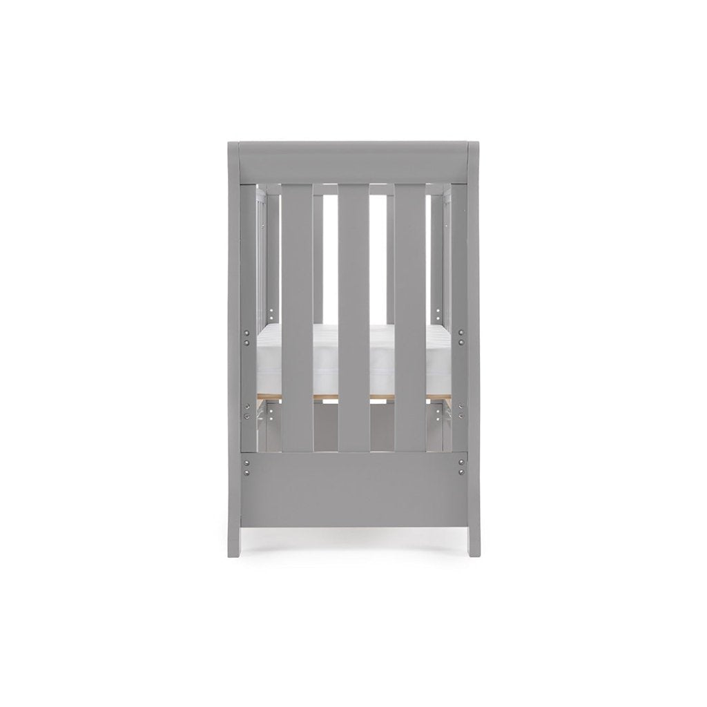 Bambinista-OBABY-Home-OBABY Stamford Space Saver Sleigh - Warm Grey