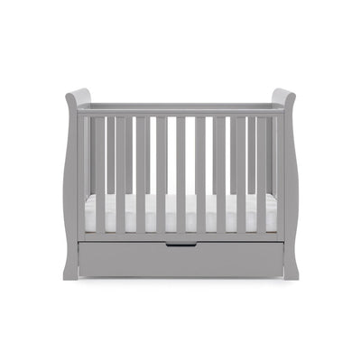 Bambinista-OBABY-Home-OBABY Stamford Space Saver Sleigh - Warm Grey