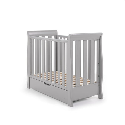 Bambinista-OBABY-Home-OBABY Stamford Space Saver Sleigh - Warm Grey