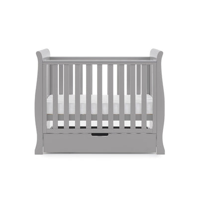 Bambinista-OBABY-Home-OBABY Stamford Space Saver Sleigh - Warm Grey