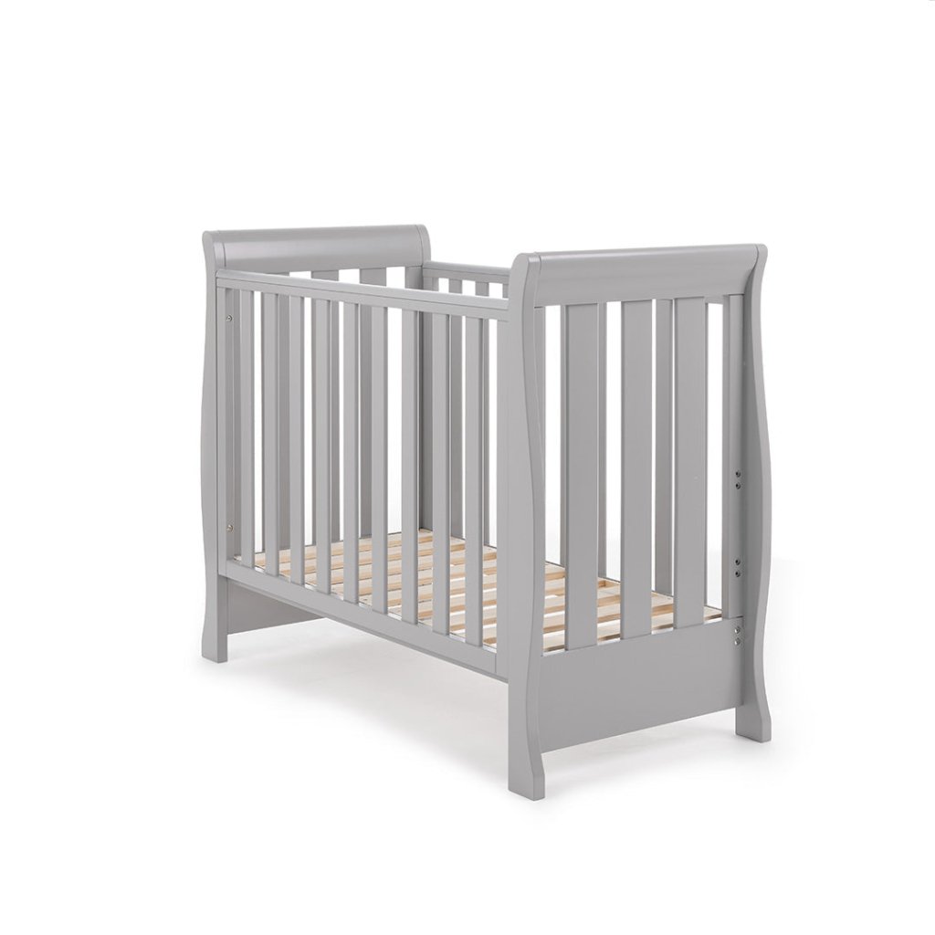 Bambinista-OBABY-Home-OBABY Stamford Space Saver Sleigh - Warm Grey