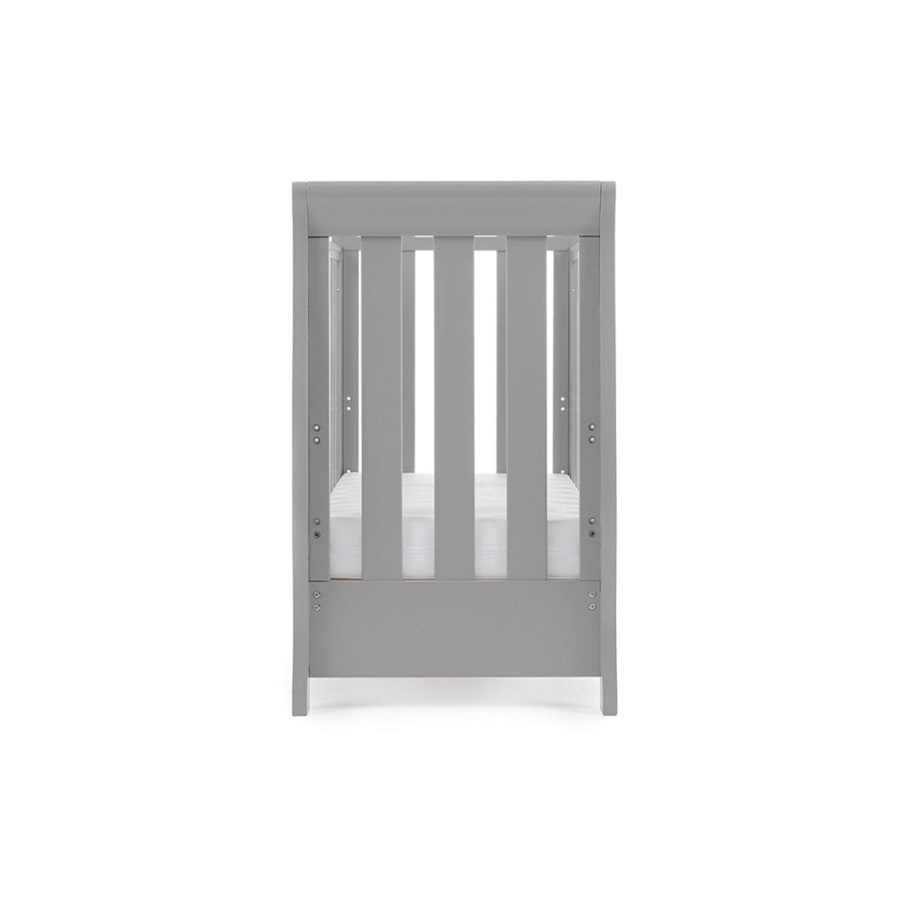 Bambinista-OBABY-Home-OBABY Stamford Space Saver Sleigh - Warm Grey