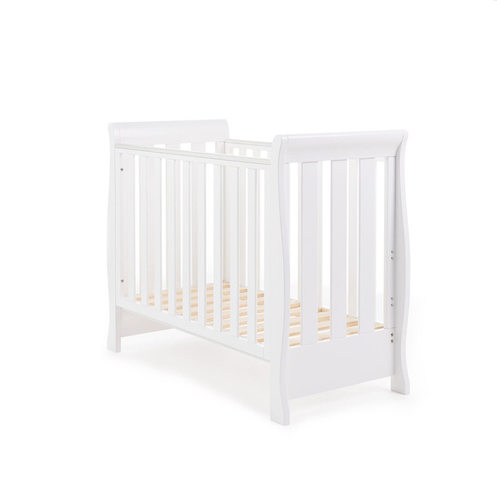 Bambinista-OBABY-Home-OBABY Stamford Space Saver Sleigh - White