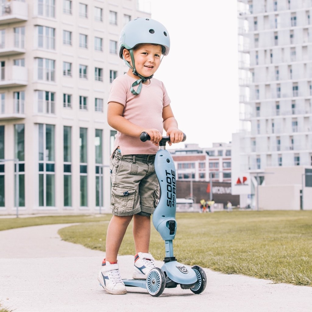 Bambinista-SCOOT AND RIDE-Toys-Highway Helmet Steel XS/S (Age 1-3 Years)