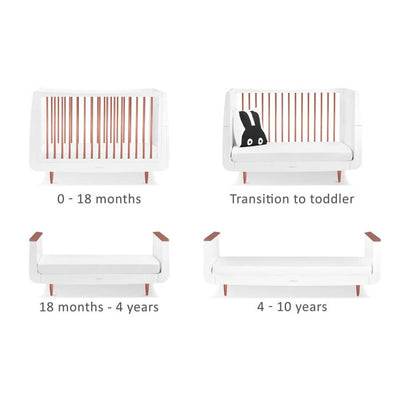 Bambinista-SNUZ-Furniture-SnuzKot Skandi 2 Piece Nursery Furniture Set - Rose Gold