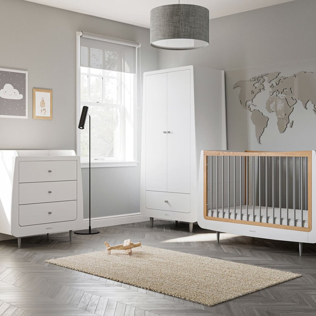 Bambinista-SNUZ-Furniture-SnuzKot Skandi 3pc Nursery Furniture Set - Grey