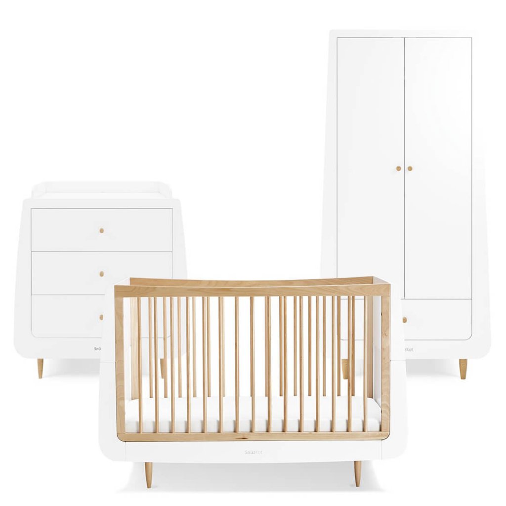 Bambinista-SNUZ-Furniture-SnuzKot Skandi 3pc Nursery Furniture Set - Natural