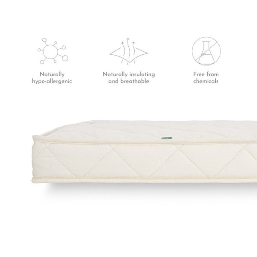 THE LITTLE GREEN SHEEP Natural Sprung Cot Mattress 60x120cm Bambinista