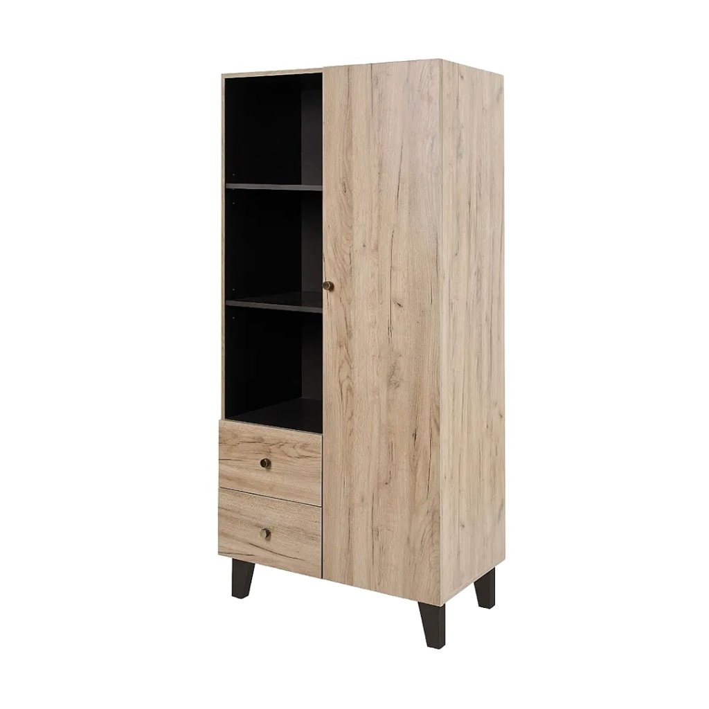 Bambinista-TUTTI BAMBINI-Travel-TUTTI BAMBINI Como Wardrobe - Distressed Oak / Slate Grey