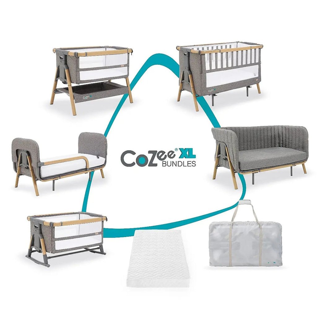 Bambinista-TUTTI BAMBINI-Travel-TUTTI BAMBINI CoZee XL - Complete Birth to 4+ Years Package - Oak/Charcoal