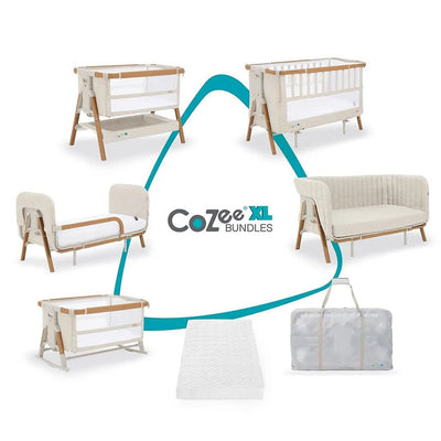 Bambinista-TUTTI BAMBINI-Travel-TUTTI BAMBINI CoZee XL - Complete Birth to 4+ Years Package - Scandinavian Walnut/Ecru