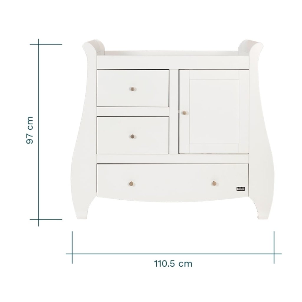 Bambinista-TUTTI BAMBINI-Travel-TUTTI BAMBINI Lucas / Katie Chest Changing Unit - White