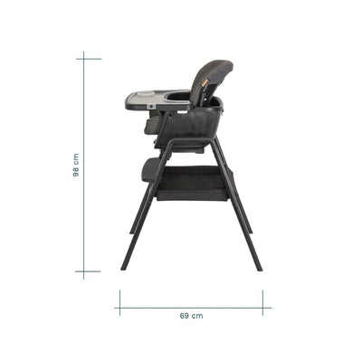 Bambinista-TUTTI BAMBINI-Travel-TUTTI BAMBINI Nova Birth to 12 Years Complete Highchair Package - Black/Black