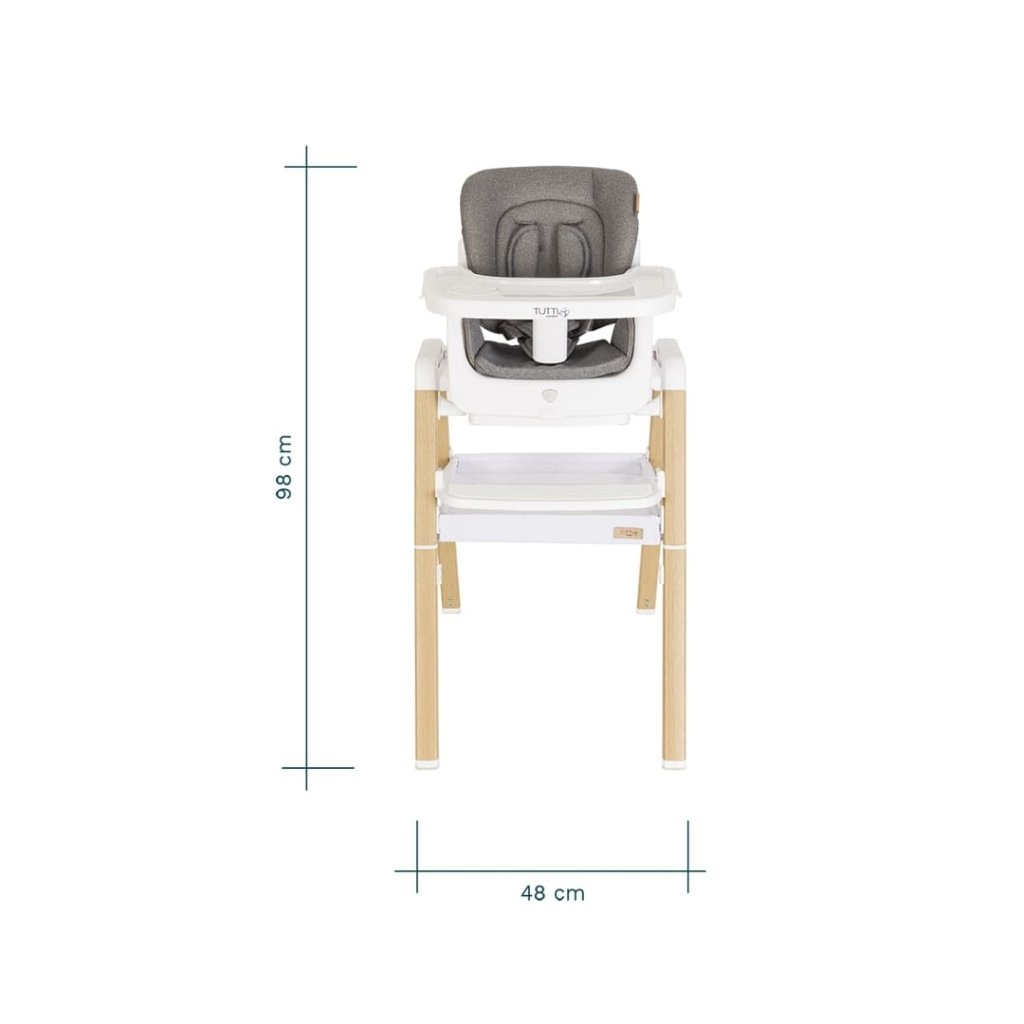 Bambinista-TUTTI BAMBINI-Travel-TUTTI BAMBINI Nova Birth to 12 Years Complete Highchair Package - Ecru/Scandinavian Walnut