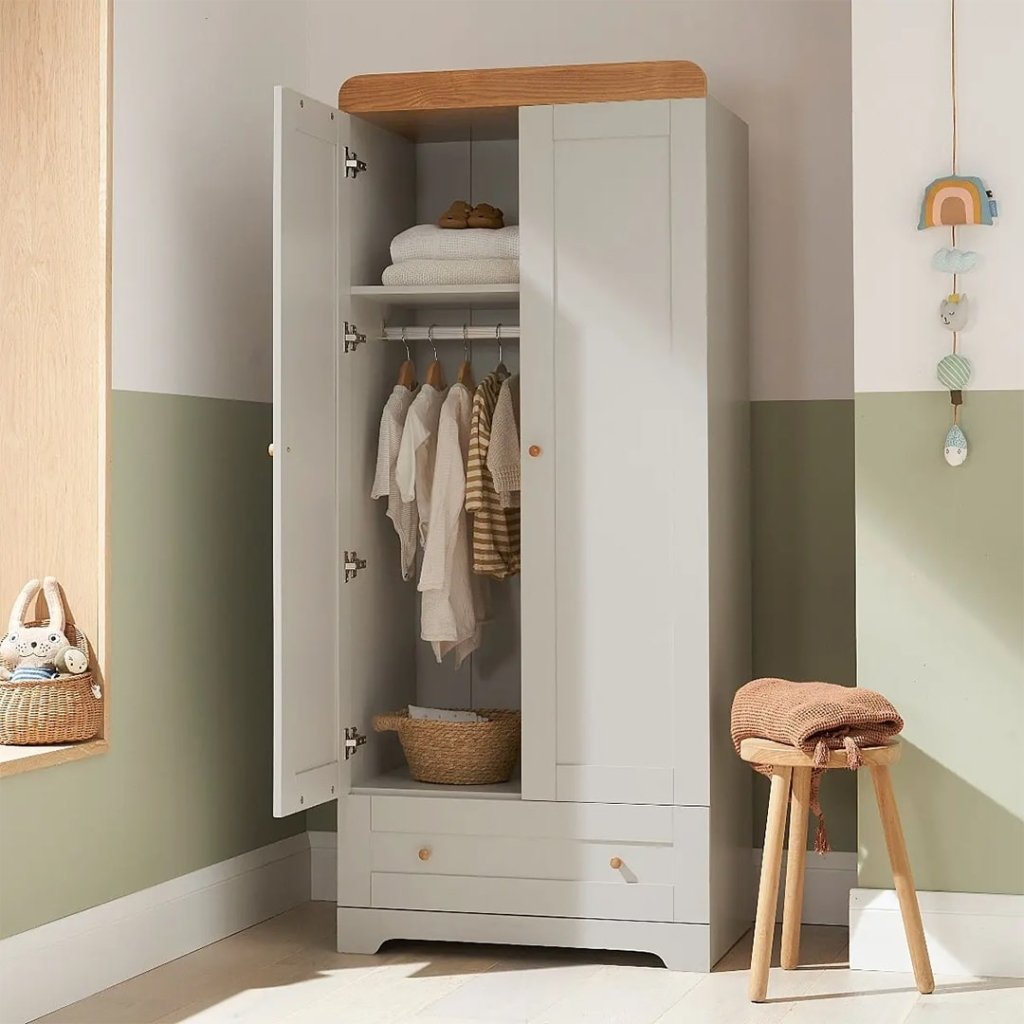 Bambinista-TUTTI BAMBINI-Travel-TUTTI BAMBINI Rio Wardrobe - Dove Grey/Oak