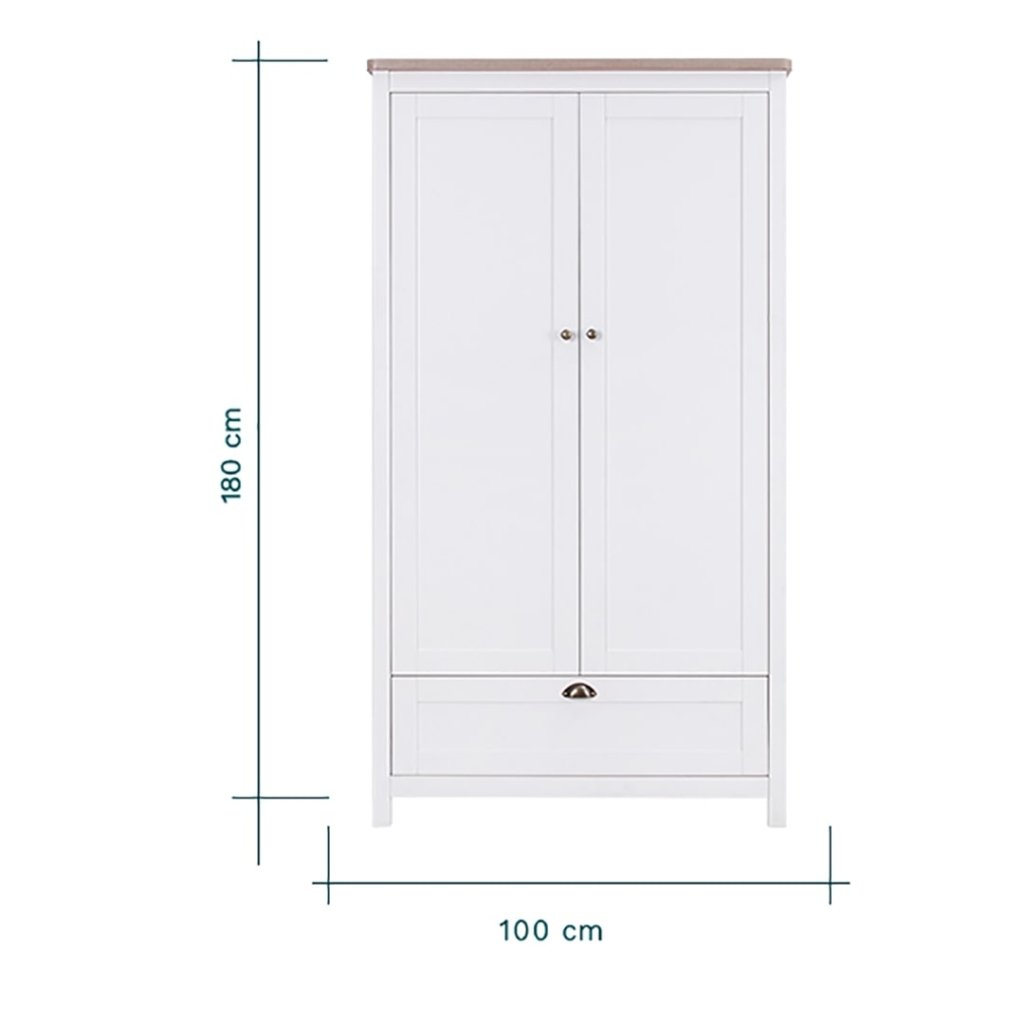 Bambinista-TUTTI BAMBINI-Travel-TUTTI BAMBINI Verona Wardrobe - White/Oak