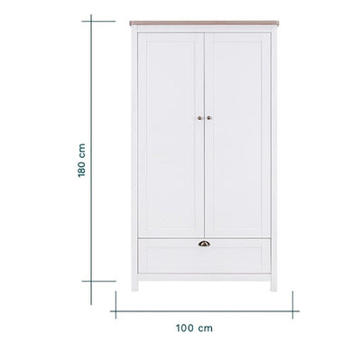 Bambinista-TUTTI BAMBINI-Travel-TUTTI BAMBINI Verona Wardrobe - White/Oak